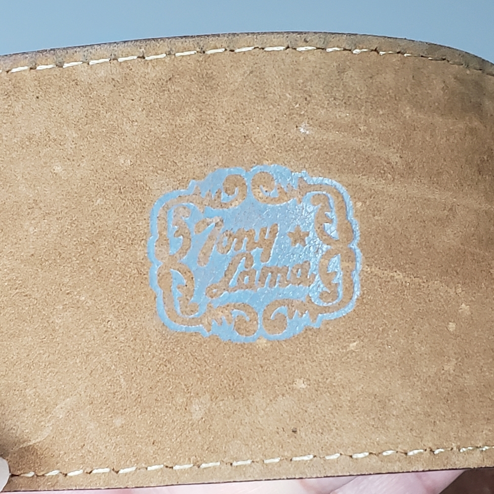 Tony Lama Texas Star Leather Belt size 38 - Picture 8 of 16